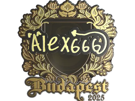 Sticker | alex666 (Gold) | Budapest 2025
