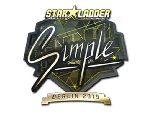 Sticker | s1mple (Gold) | Berlin 2019