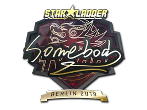 Sticker | somebody (Gold) | Berlin 2019