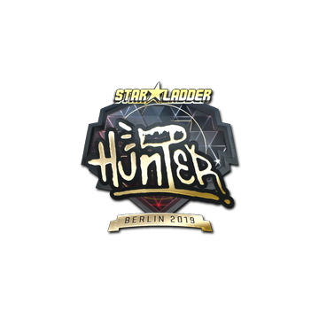Sticker | huNter- (Gold) | Berlin 2019