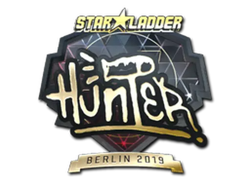 Sticker | huNter- (Gold) | Berlin 2019