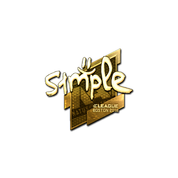 Sticker | s1mple (Gold) | Boston 2018