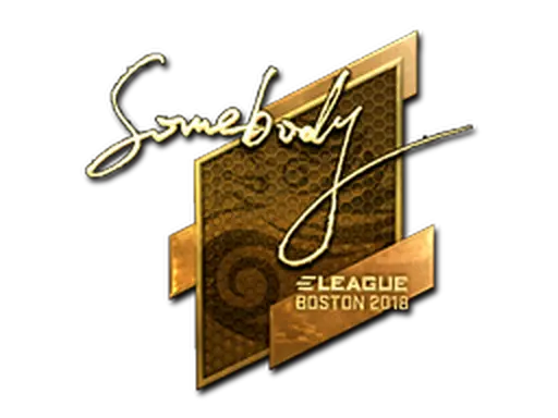 Sticker | somebody (Gold) | Boston 2018