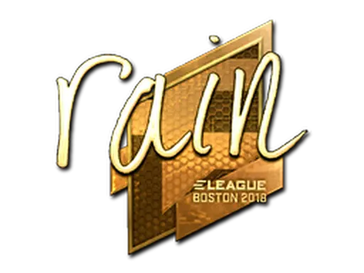 Sticker | rain (Gold) | Boston 2018