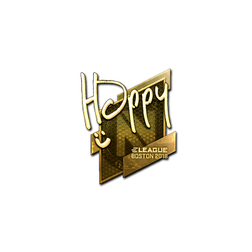 Sticker | Happy (Gold) | Boston 2018
