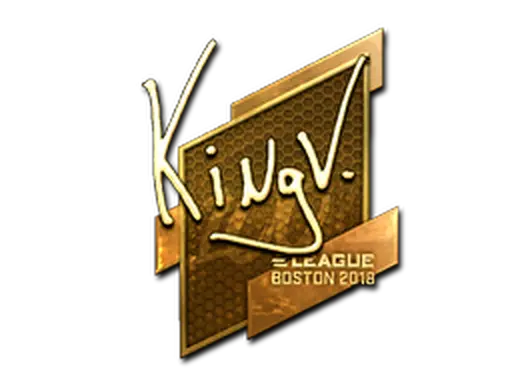 Sticker | kNgV- (Gold) | Boston 2018