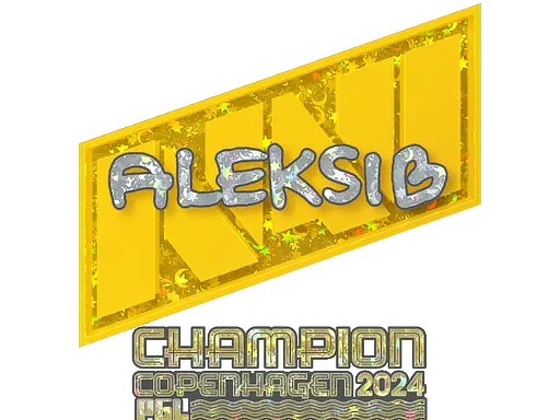 Sticker | Aleksib (Glitter, Champion) | Copenhagen 2024