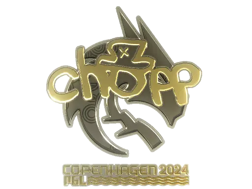 Sticker | chopper (Gold) | Copenhagen 2024