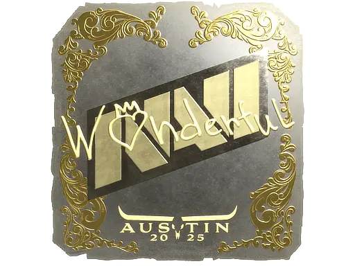 Sticker | w0nderful (Gold) | Austin 2025