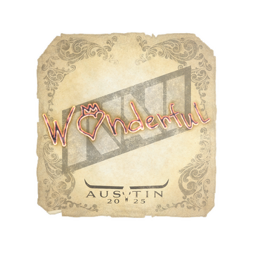 Sticker | w0nderful | Austin 2025