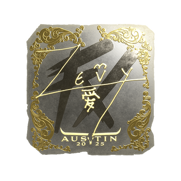 Sticker | zevy (Gold) | Austin 2025