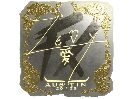 Sticker | zevy (Gold) | Austin 2025