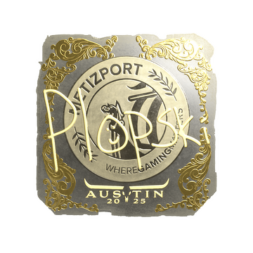 Sticker | Plopski (Gold) | Austin 2025