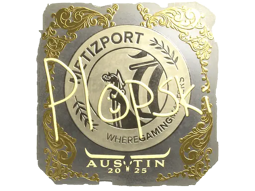 Sticker | Plopski (Gold) | Austin 2025