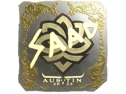 Sticker | saadzin (Gold) | Austin 2025