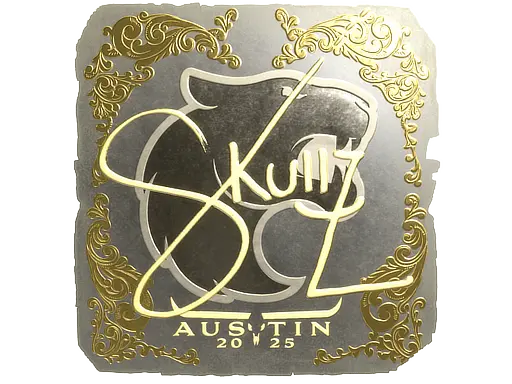 Sticker | skullz (Gold) | Austin 2025