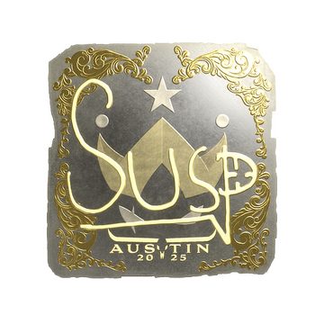Sticker | susp (Gold) | Austin 2025