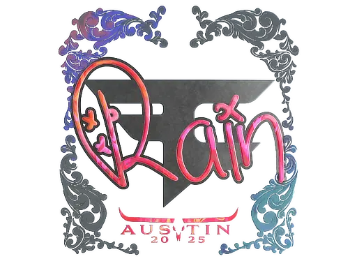 Sticker | rain (Holo) | Austin 2025