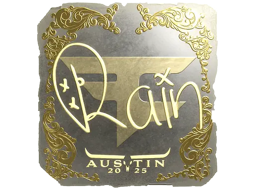 Sticker | rain (Gold) | Austin 2025