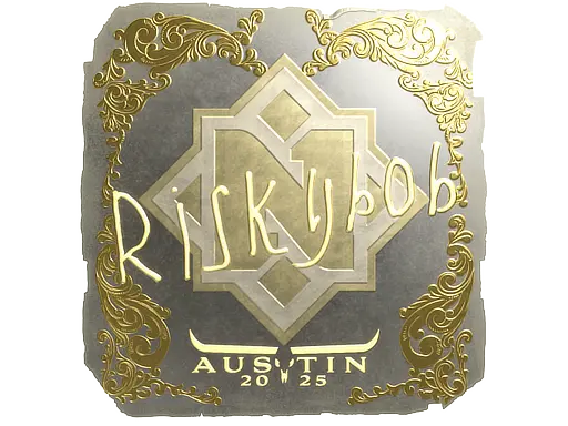 Sticker | riskyb0b (Gold) | Austin 2025