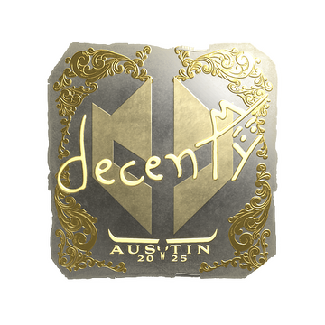 Sticker | decenty (Gold) | Austin 2025