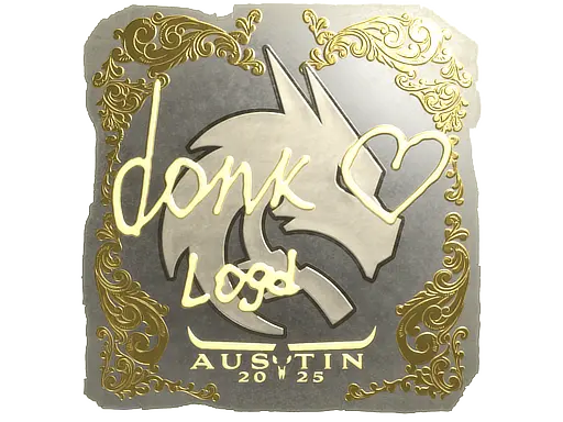 Sticker | donk (Gold) | Austin 2025