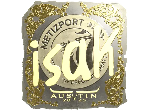 Sticker | isak (Gold) | Austin 2025