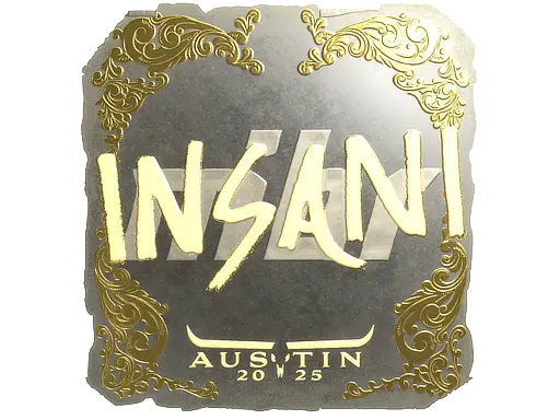 Sticker | insani (Gold) | Austin 2025