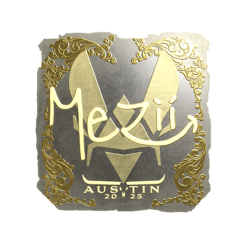 Sticker | mezii (Gold) | Austin 2025