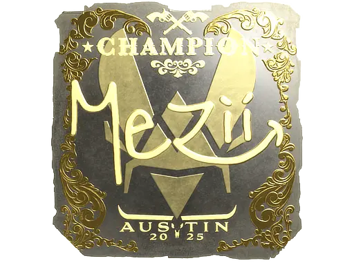 Sticker | mezii (Gold, Champion) | Austin 2025