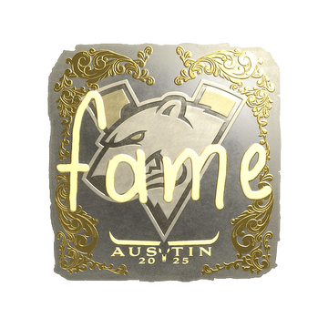 Sticker | fame (Gold) | Austin 2025