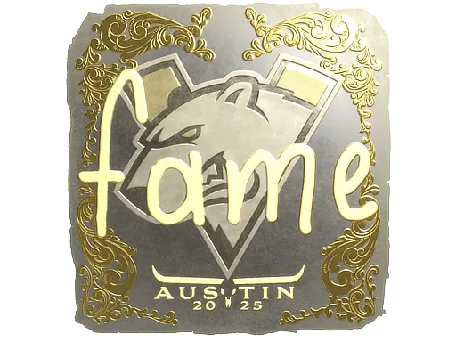 Sticker | fame (Gold) | Austin 2025