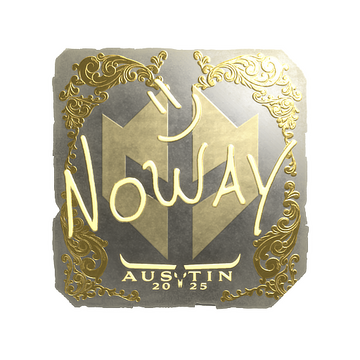 Sticker | noway (Gold) | Austin 2025