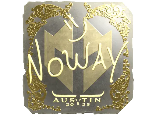 Sticker | noway (Gold) | Austin 2025