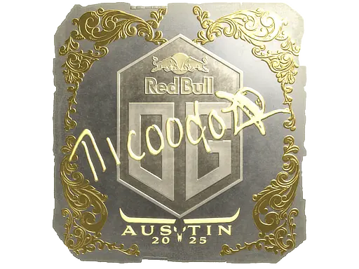 Sticker | nicoodoz (Gold) | Austin 2025