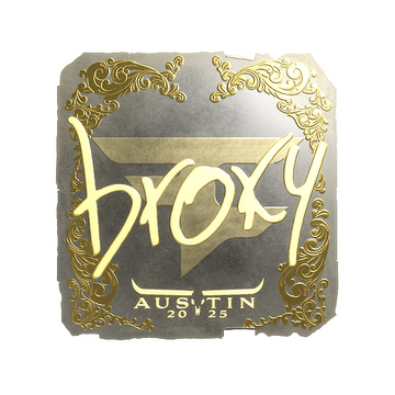 Sticker | broky (Gold) | Austin 2025