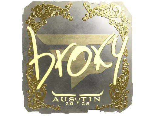 Sticker | broky (Gold) | Austin 2025