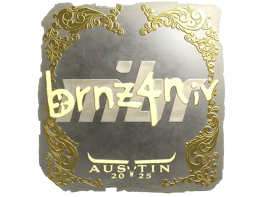 Sticker | brnz4n (Gold) | Austin 2025