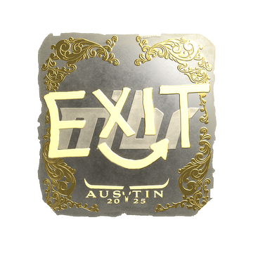 Sticker | exit (Gold) | Austin 2025