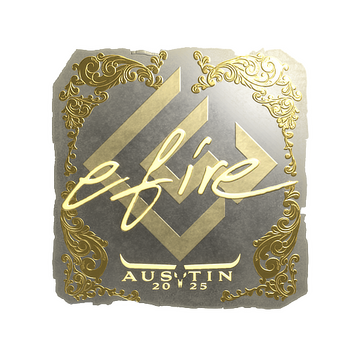 Sticker | efire (Gold) | Austin 2025