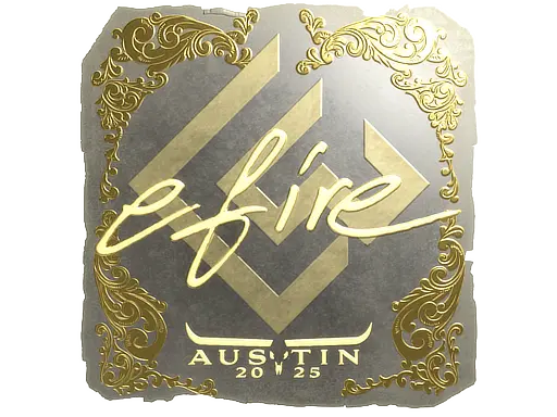Sticker | efire (Gold) | Austin 2025