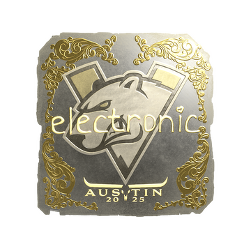 Sticker | electronic (Gold) | Austin 2025