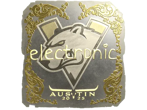 Sticker | electronic (Gold) | Austin 2025