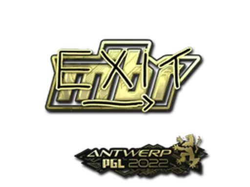 Sticker | exit (Gold) | Antwerp 2022