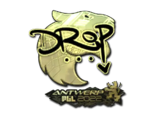 Sticker | drop (Gold) | Antwerp 2022