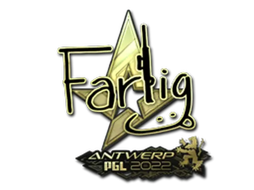 Sticker | Farlig (Gold) | Antwerp 2022