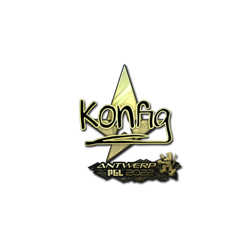 Sticker | k0nfig (Gold) | Antwerp 2022