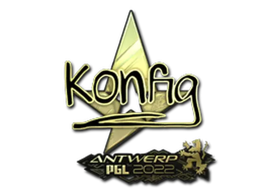 Sticker | k0nfig (Gold) | Antwerp 2022