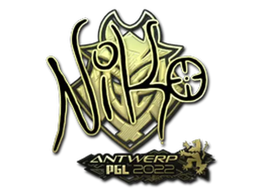 Sticker | NiKo (Gold) | Antwerp 2022