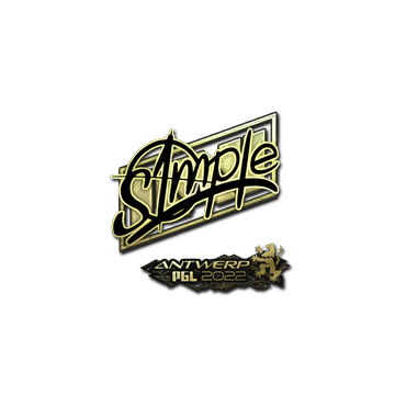 Sticker | s1mple (Gold) | Antwerp 2022